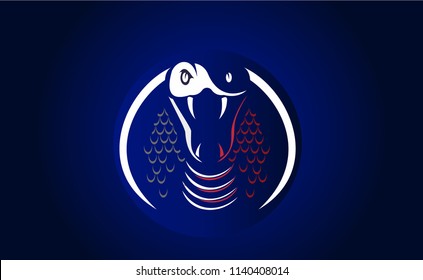 Sport logotype for team or game club. Сharacter of the snake.
