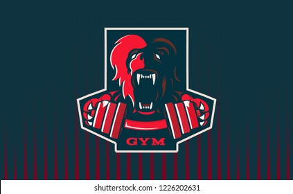 Sport logotype for team or game club. Сharacter of the lion.