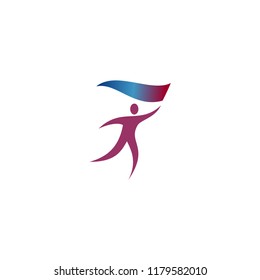 Sport logotype template, sports club, running club and fitness vector logo design template