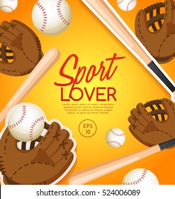 Sport Lover : Sport Equipment Elements : Vector Illustration