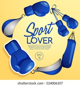 Sport Lover : Sport Equipment Elements : Vector Illustration