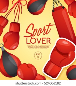 Sport Lover : Sport Equipment Elements : Vector Illustration