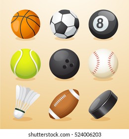 Sport Lover : Sport Equipment Elements : Vector Illustration