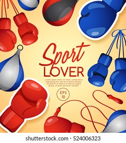 Sport Lover : Sport Equipment Elements : Vector Illustration