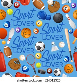 Sport Lover : Sport Equipment Elements : Vector Illustration