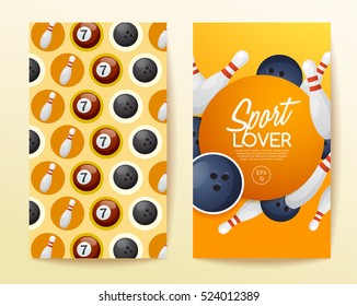 Sport Lover : Sport Equipment Elements : Vertical Banner Template: Vector Illustration