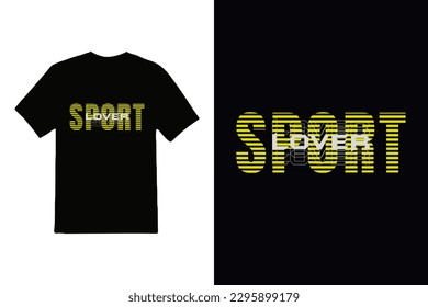 sport lover lettering t-shirt design text style t-shirt.