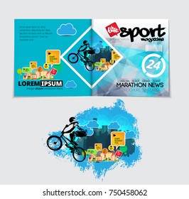 Sport Magazine Cover Vector Template