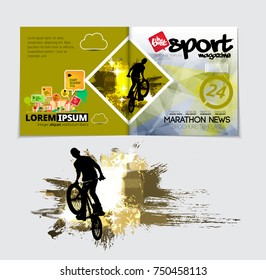 Sport Magazine Cover Vector Template