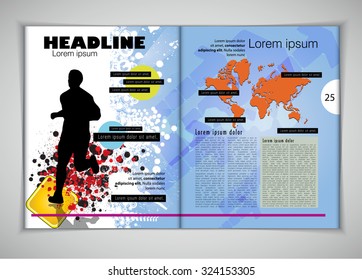 Sport magazine layout