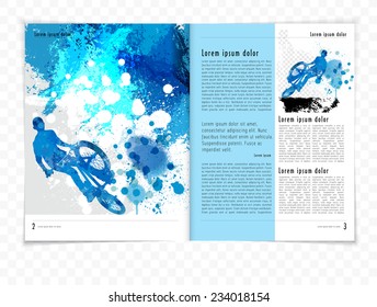 Sport Magazine Layout Vector 