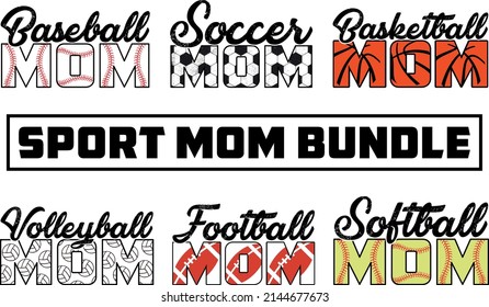 Sport Mama Bundle - Sport Mom Svg , Sports lover Svg Bundle