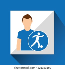 sport man concept football icon design vector illustration eps 10