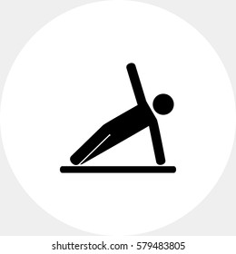 Sport Man Doing Exercise Icon