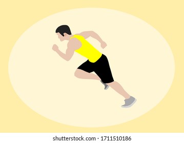 The Sport Man Runing Vector