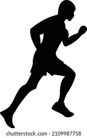 Sport man running fitness icon. Isolated and flat illustration. Vector graphic