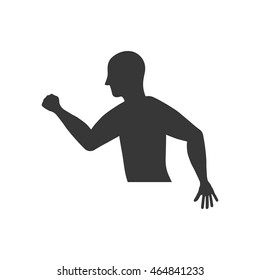 sport man running fitness icon. Isolated and flat illustration. Vector graphic