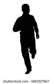 Sport man silhouette vector on white
