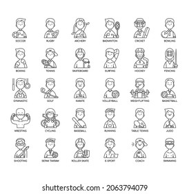 Sport man , Thin Line and Pixel Perfect Icons