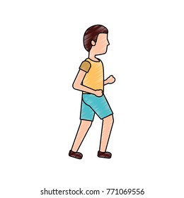 sport man walking fitness activity concept