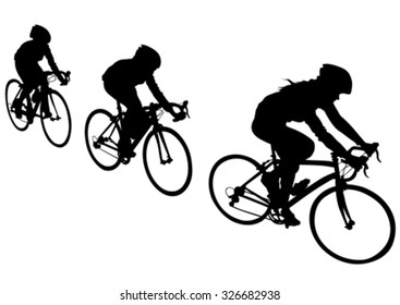 Sport man whit bike on white background