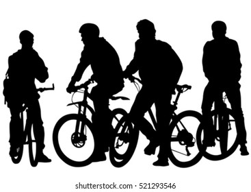 Sport man whit bike on white background