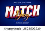 Sport match day 3d editable text effect