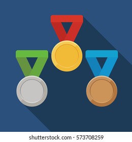 sport medal award blue