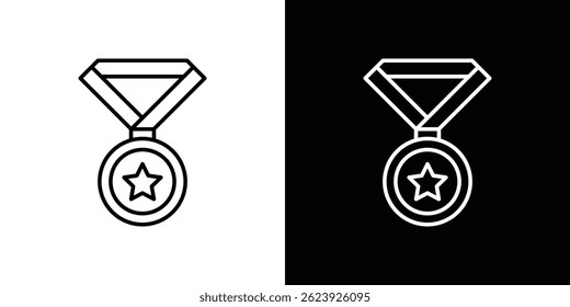 Sport medal icon vector for web and mobile app. Symbol isolated.