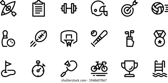 Sport - Medium Line Icons vector design 