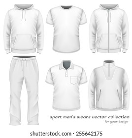 Sport men's wear collection. Vector illustration