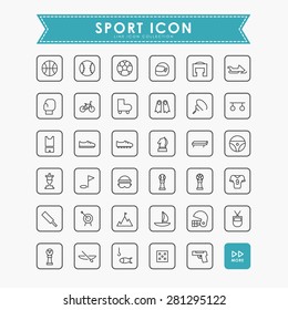 sport minimal line icons