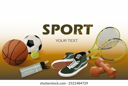 sport mockup for text in orange color