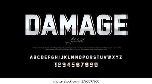 Sport Modern Alphabet Font. Typography urban style fonts for technology, digital, movie, game logo design. vector illustration