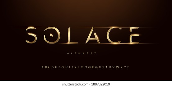 Sport Modern Alphabet Gold Font. Typography 3D Urban Style Silver And Golden Fonts For Technology, Digital, Movie Logo Design. Vector Illustration