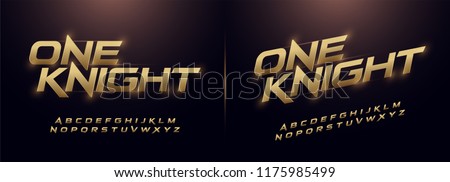 sport modern alphabet gold fonts. technology typography golden italic font uppercase. vector illustrator