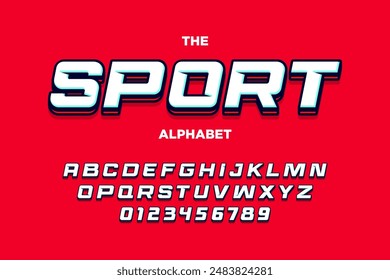 Sport modern font, strong bold type of futuristic typeface alphabet, vector, typography. 