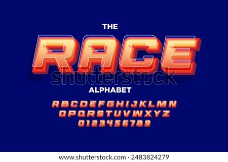 Sport modern font, strong bold type of futuristic typeface alphabet, vector, typography. 