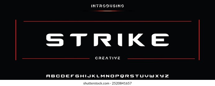 Sport Modern Future Alphabet Font. Typography urban style fonts for technology, digital, movie logo italic style. vector illustration