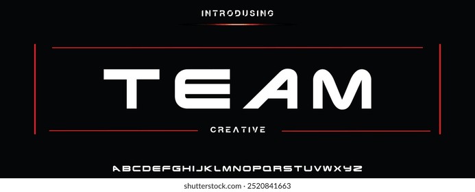 Sport Modern Future Alphabet Font. Typography urban style fonts for technology, digital, movie logo italic style. vector illustration
