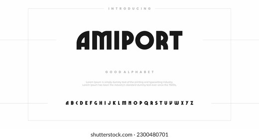 Sport Modern Future bold Alphabet Font. Typography urban style fonts for technology, digital, movie logo bold style. vector illustration - Shutterstock ID 2300480701