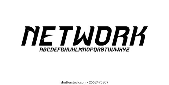 Sport Modern Future bold Alphabet Font Logo. Typography urban italic style fonts technology, sport, movie brand and logos. vector illustration
