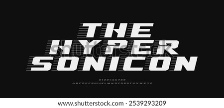 Sport Modern Future Bold Logo Alphabet Font and Number. Typography abstract italic fonts technology, sport, movie brand and logos. vector illustration