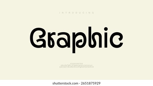 Fonte e número do alfabeto do logotipo do Sport Modern Future. Tipografia abstrato itálico negrito fontes para moda, esporte, tecnologia, digital, filme, design de logotipo. ilustração vetorial

