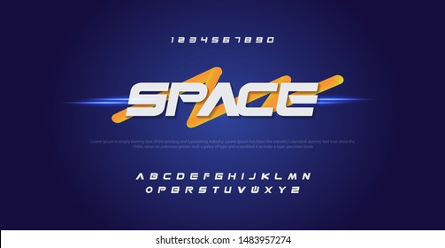 Sport Modern Italic Alphabet Font. Typography urban style fonts for technology, digital, movie logo design. vector illustration