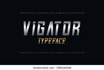 Sport Modern Italic Alphabet Font. Typography urban style fonts for technology, digital, movie logo design. Vector illustration designs