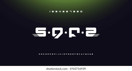 Sport Modern Italic Alphabet Font. Typography urban style fonts for technology, digital, movie logo design. vector illustration