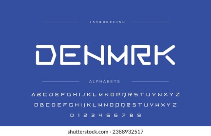 Sport Modern Italic Alphabet Font. Typography urban style fonts for technology, digital, movie logo design. vector illustration