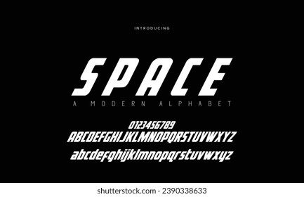 Sport Modern Italic Alphabet Font. Typography urban style fonts for technology, digital, movie logo design. vector illustration