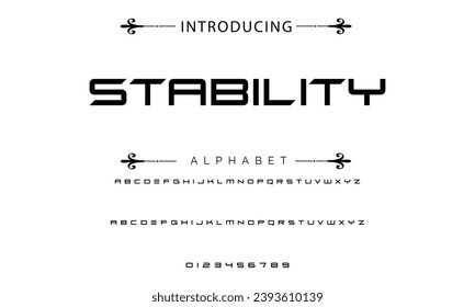 Sport Modern Italic Alphabet Font. Typography urban style fonts for technology, digital, movie logo design. vector illustration